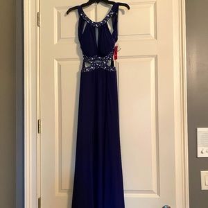 Morgan and Company Navy Blue Maxi Dress